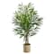 8ft. King Palm Artificial Tree in Handmade Natural Cotton Multicolored Woven Planter